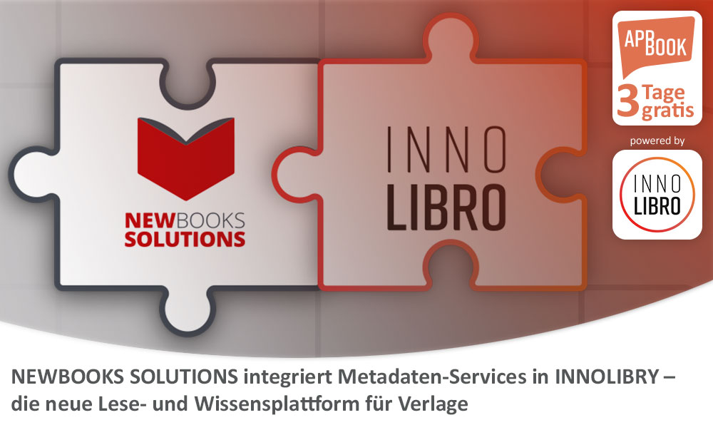 NEWBOOKS SOLUTIONS integriert Metadaten-Services in INNOLIBRY – die neue Lese- und Wissensplattform für Verlage 