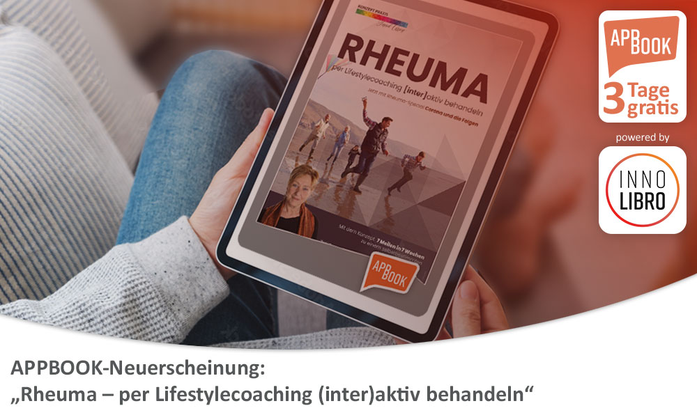 APPBOOK-Neuerscheinung: „Rheuma – per Lifestylecoaching (inter)aktiv behandeln“